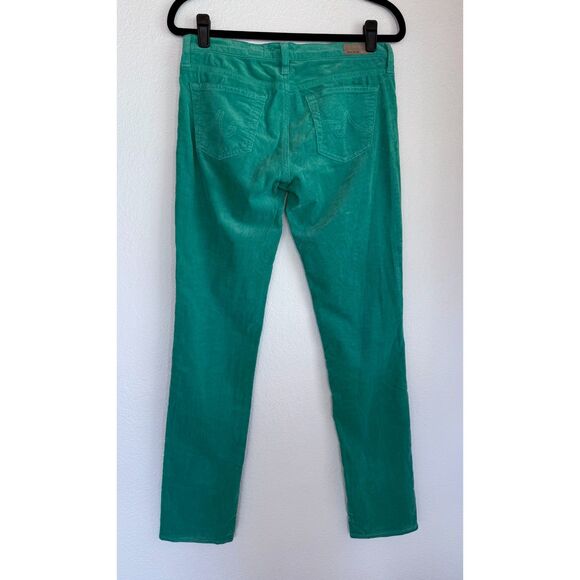 AG Adriano Goldschmied The Stevie Slim Straight Jeans in Green Corduroy Size 28 - Picture 4 of 11